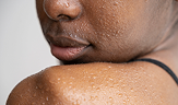 portrait of woman with hydrated skin