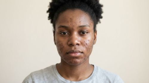 woman with acne-prone skin