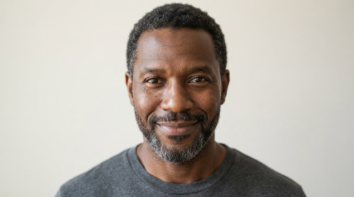 man's full face