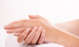 woman hands french manicure